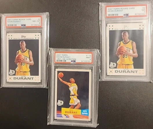 2007-08 Kevin Durant RC (Rookie Card) (Graded 8 to 9, Various Grading Companies, Will Not Get Card In Photo)