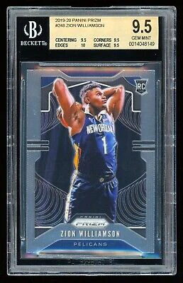 2019-20 Panini Prizm Zion Williamson #248 RC (Rookie Card) (BGS Graded 9.5 Gem Mint)