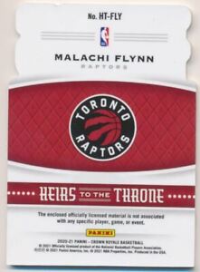 2020-21 Crown Royale Heirs to the Throne Materials #19 Malachi Flynn Jersey Card - Image 2