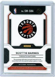2021-22 Panini Prizm Sensational Swatches Scottie Barnes #SW-SBA RC (Rookie Card) - Image 2