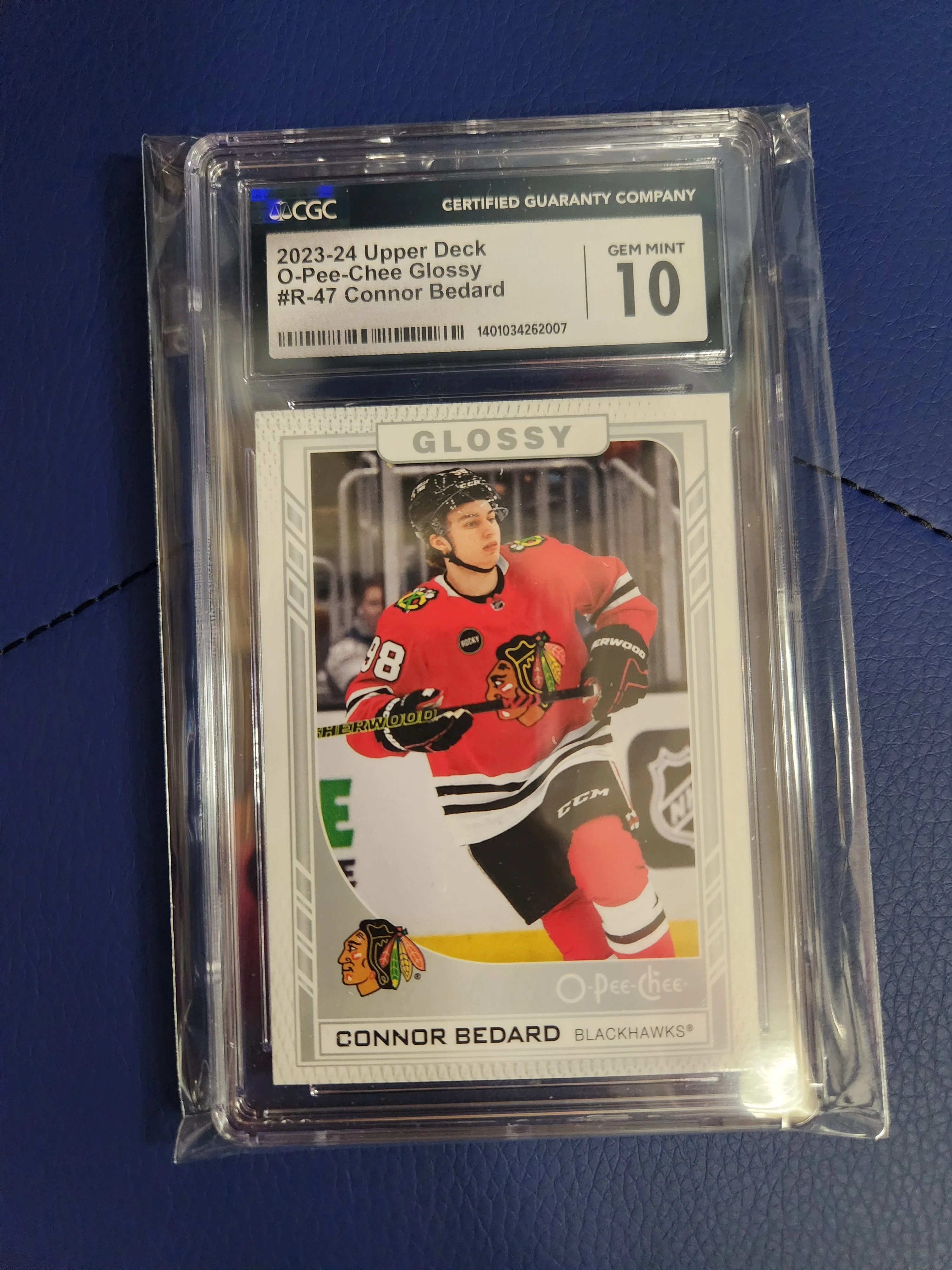 2023-24 Upper Deck Series 2 O-Pee-Chee Silver Glossy Connor Bedard #R-47 RC (Rookie Card) (CGC Graded 10 Gem Mint)