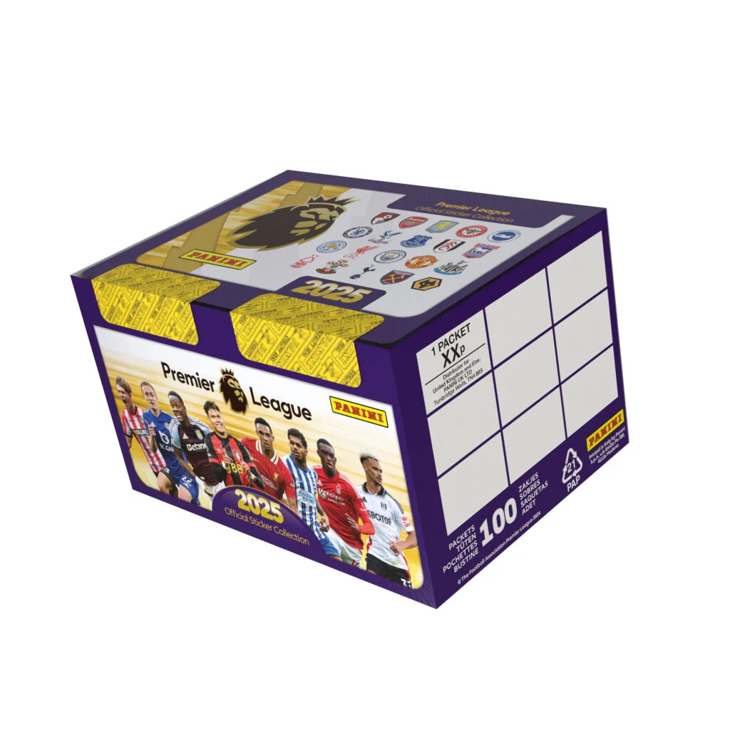 2024-25 Panini Premier League Official Sticker Collection Box (100 Pack Box)