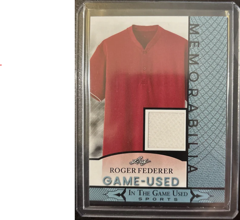 2024 Leaf In The Game Used Memorabilia Blue Roger Federer Jersey