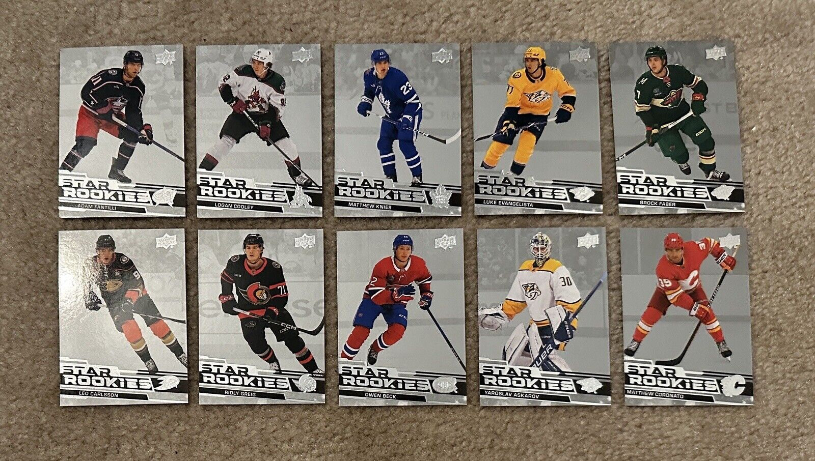 $3 Upper Deck NHL Star Rookies Hockey Trading Card Singles (May Be Various Years, Picked at Random)