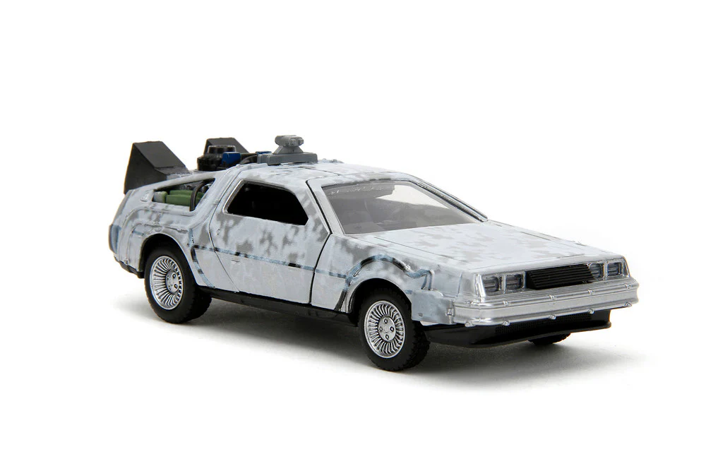Back to the Future 40th Anniversary Time Machine 1:32 Scale Diecast Model Toy Car - DeLorean (Frosted) [Jada Toys] - Image 2