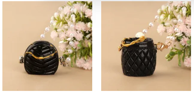 Black Labubu Purse Bag Accessory for Exciting Macaron, Have a Seat & Big into Energy Labubu Plush Doll V1 V2 V3 (1 Picked at Random) - Image 2