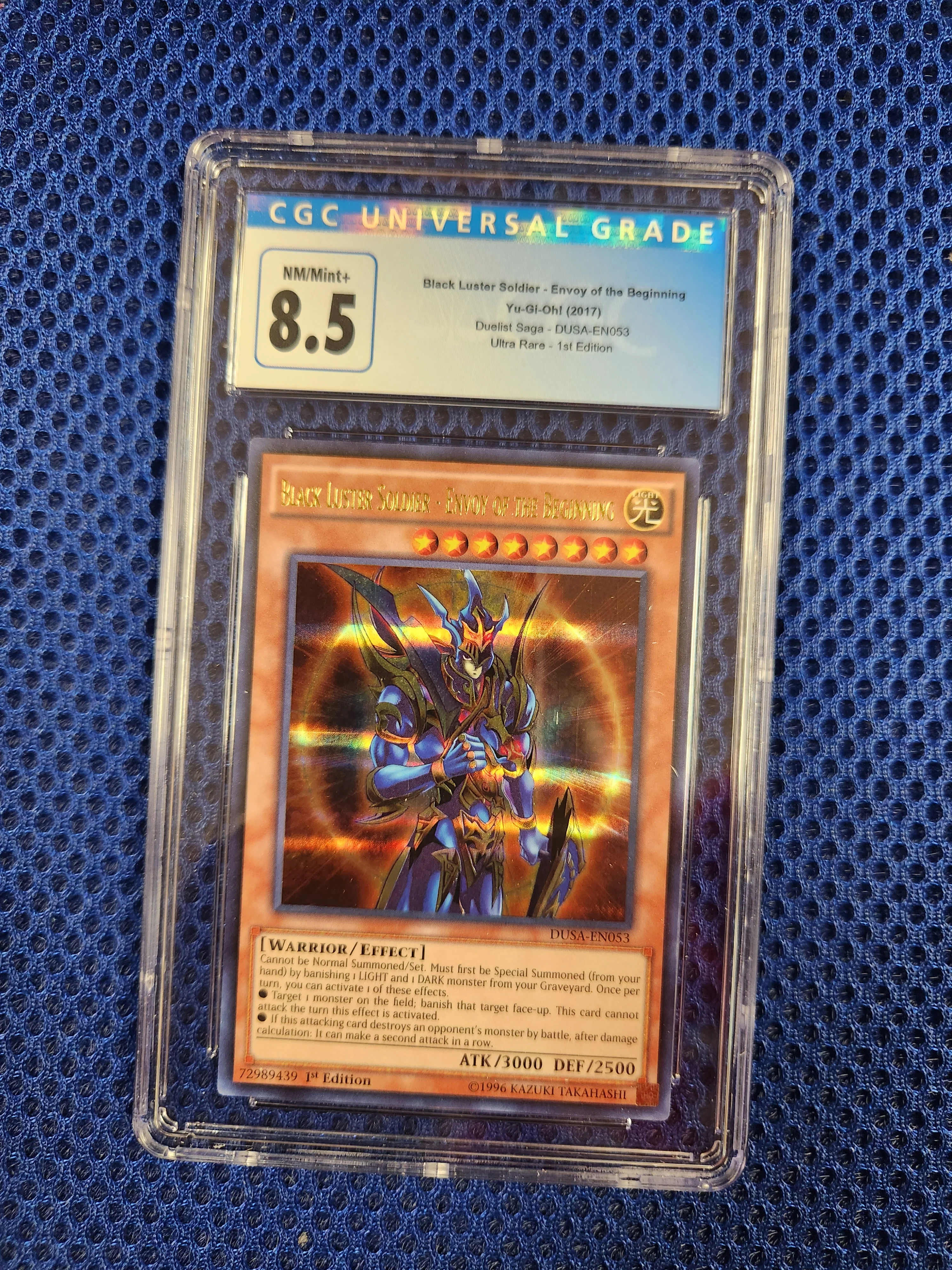 Black Luster Soldier - Envoy of the Beginning - Yu-Gi-Oh! (2017) - Duelist Saga - DUSA-EN053 - Ultra Rare - 1st Edition CGC Graded 8.5