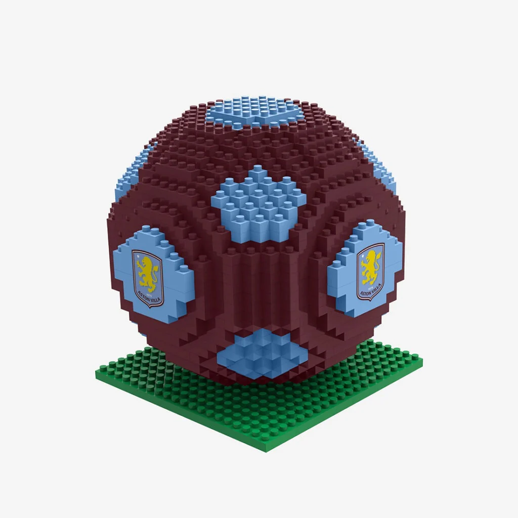Brxlz 3D Toy Soccer Ball Construction Kit - Aston Villa Football Club (687 Pieces)