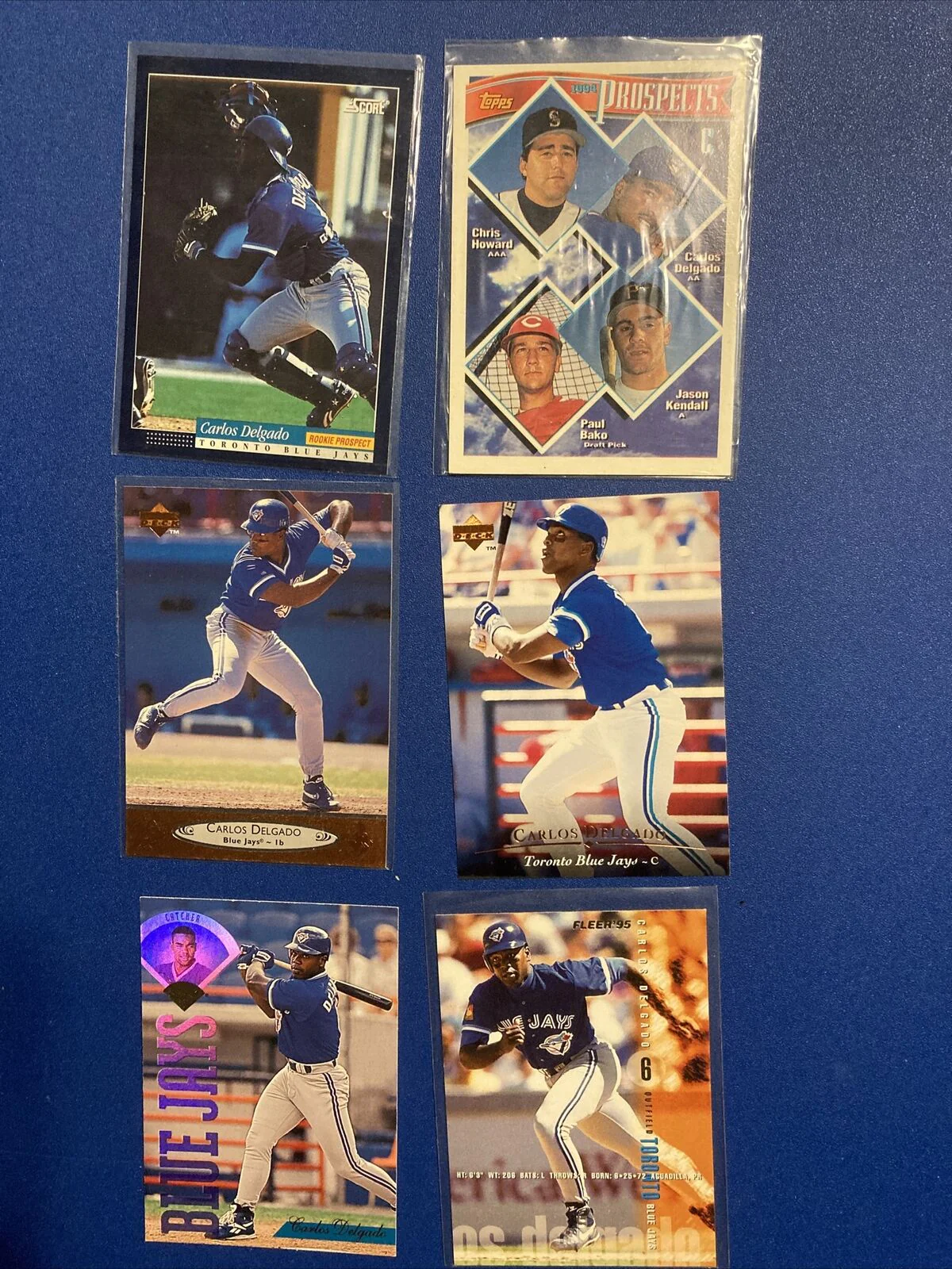 Carlos Delgado Toronto Blue Jays Rookie Card (1x Randomly Selected RC, May Not Be Pictured)