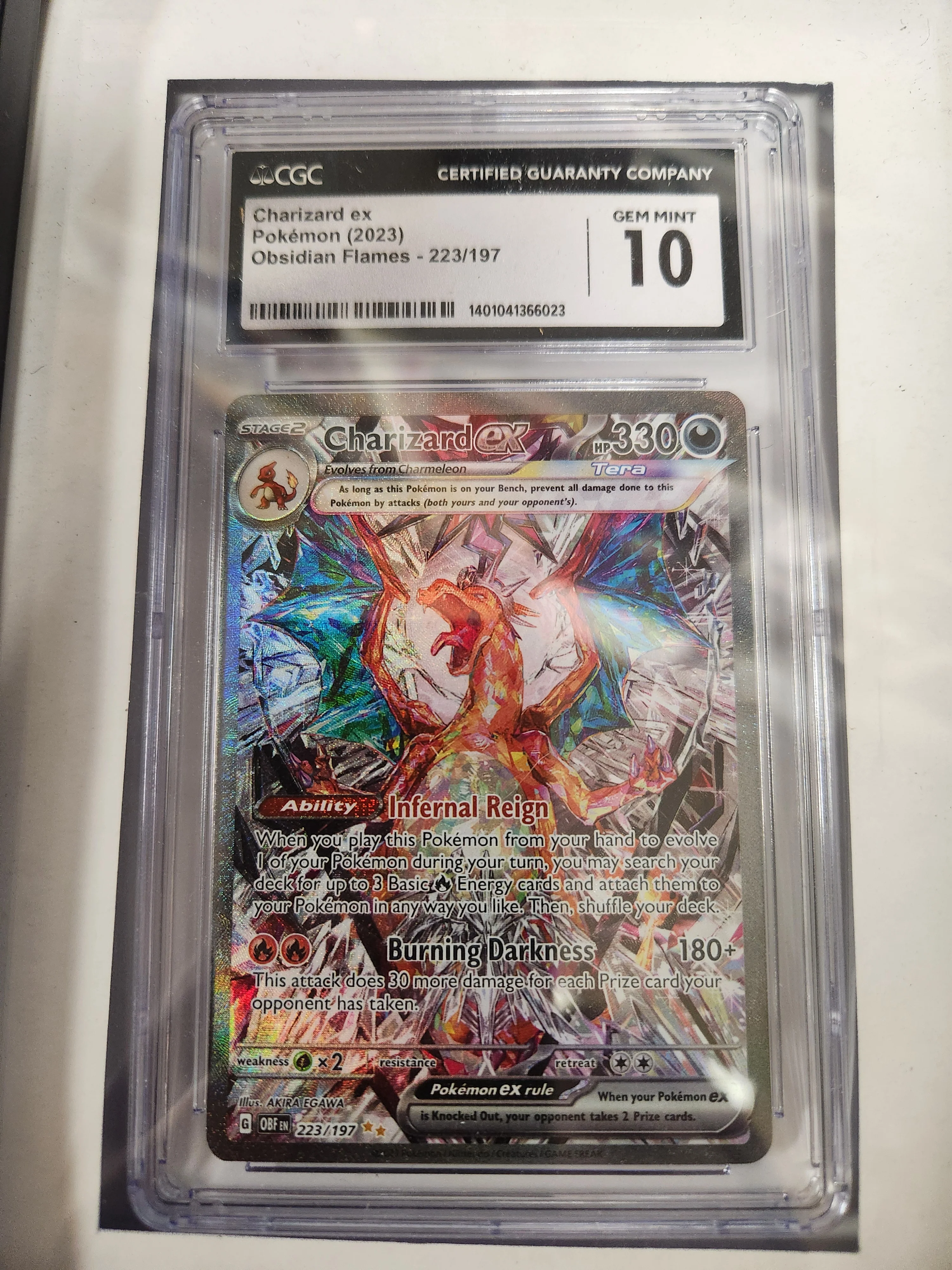 Charizard ex - Pokemon (2023) - Obsidian Flames - 223/197 - Special Illustration Rare - CGC Graded 10 GEM MINT