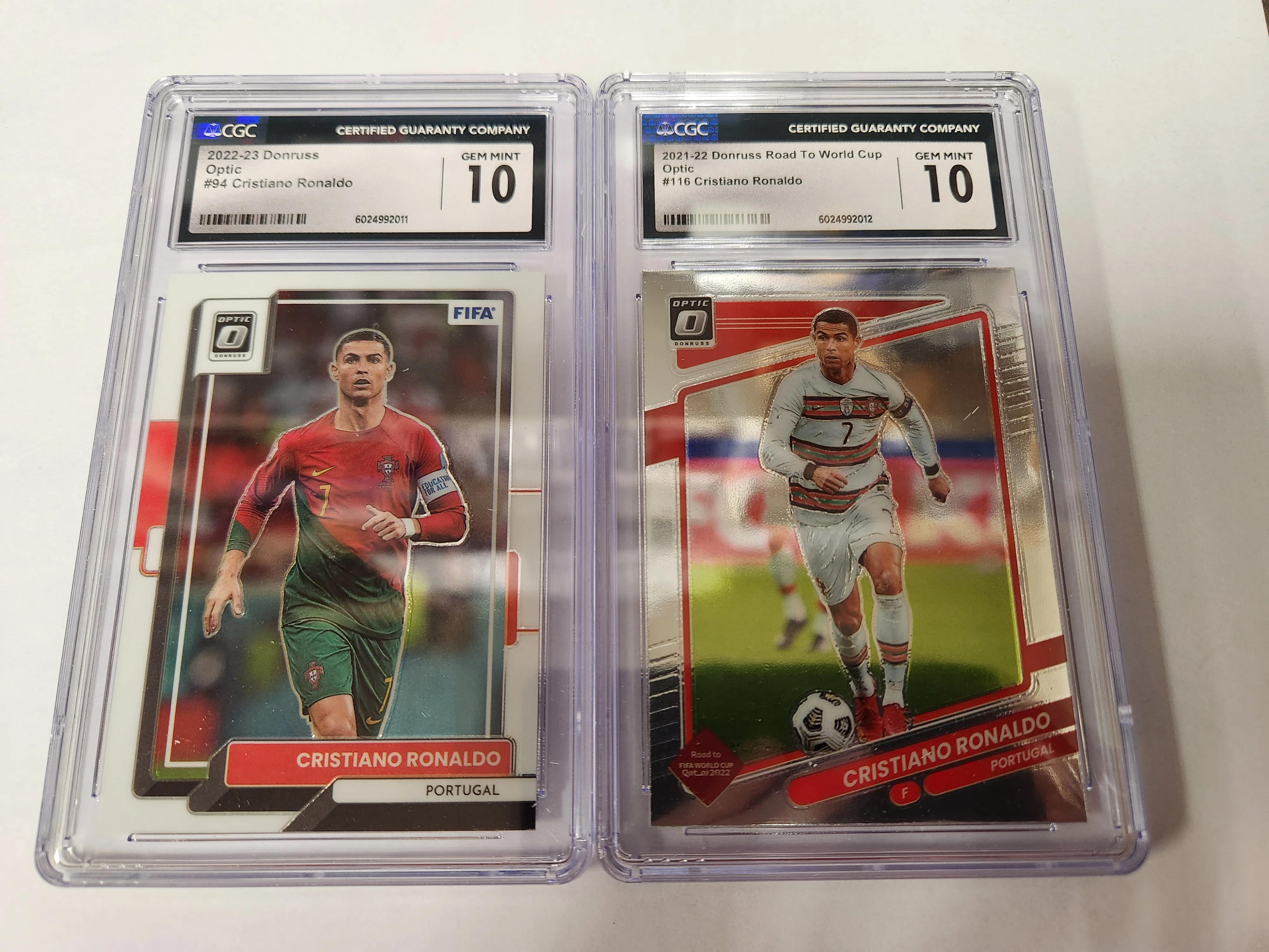 Cristiano Ronaldo 1x Sports Card Single (In Portugal National Jersey) (CGC Graded 10 GEM MINT)(Randomly Selected, May Not Be Pictured)