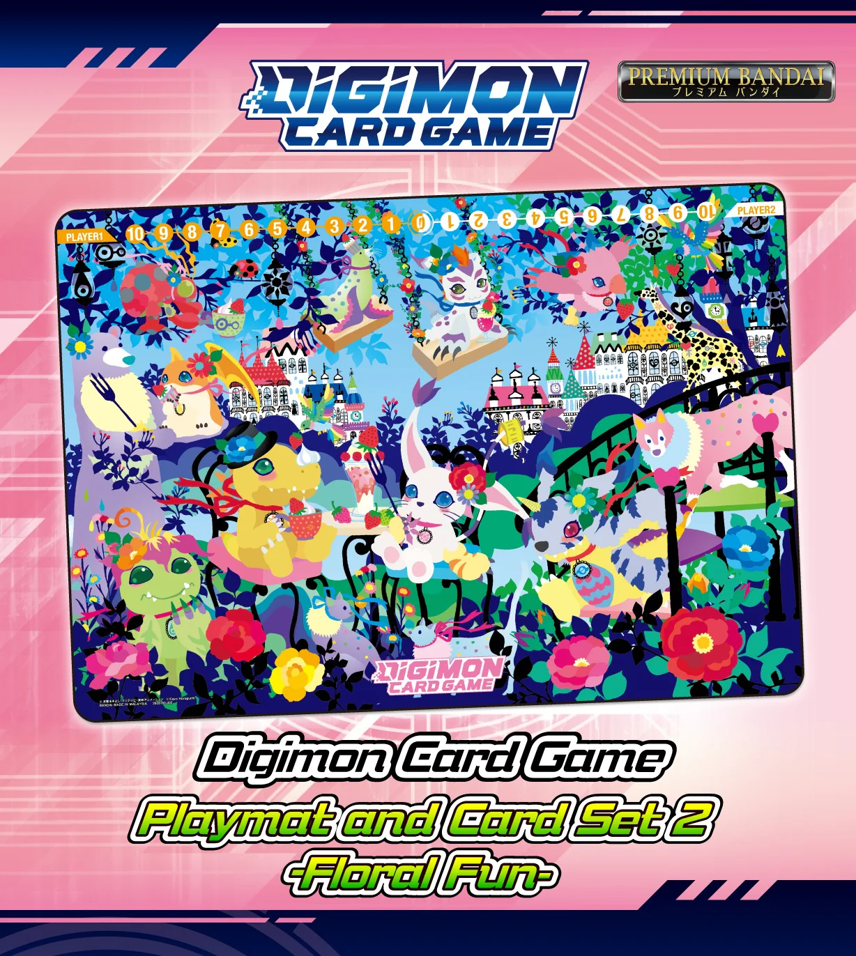 Digimon Card Game: Playmat and Card Set 2 PB09 - Floral Fun