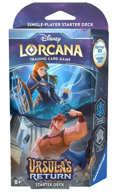 Disney Lorcana: Ursula's Return Starter Deck (Sapphire & Steel) - Anna & Hercules