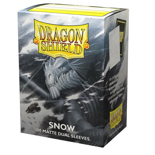 Dragon Shield Standard Size Matte Dual Sleeves 100ct - Snow