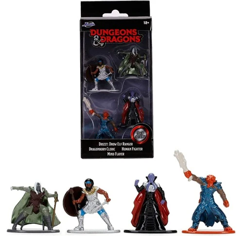 Dungeons & Dragons 1.65" Die-Cast Metal Collectible Figures, Box Of 4 Sets