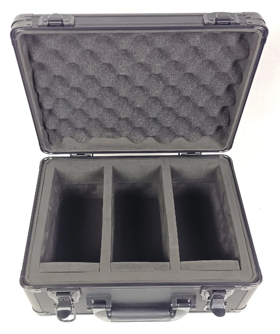 Evoretro 3-Row Aluminium Case For 90 Slabs With Key System Black - Image 2