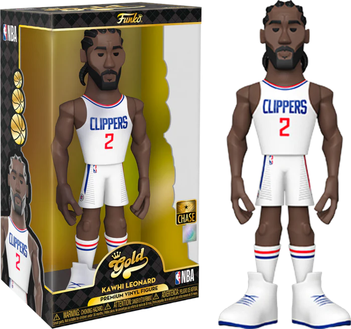 Funko Gold: NBA - Kawhi Leonard (Los Angeles Clippers White Jersey) 12" Premium Vinyl Figure Chase