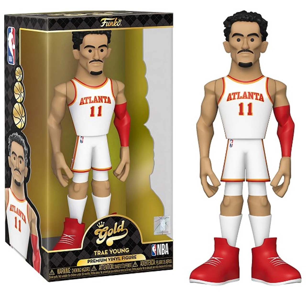 Funko Gold: NBA - Trae Young (Atlanta Hawks White Jersey) 12" Premium Vinyl Figure