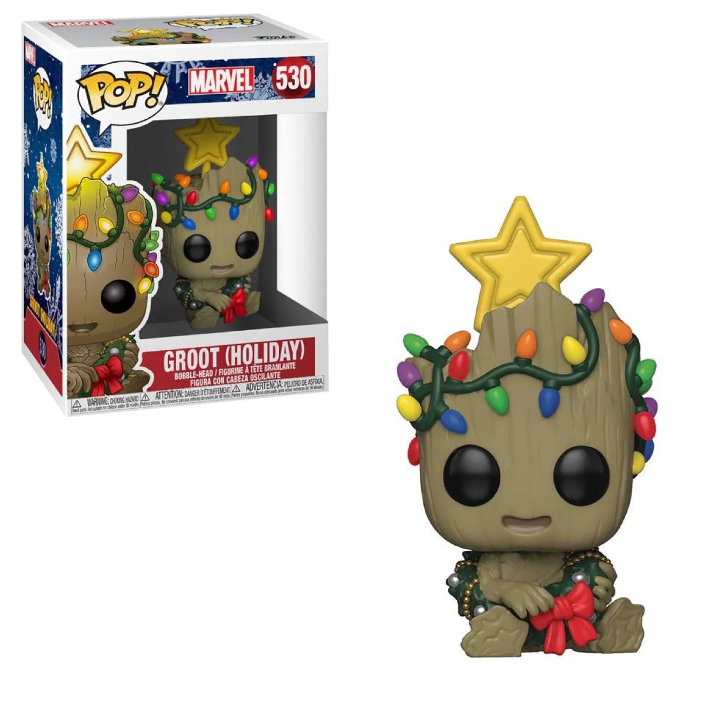 Funko POP! B: Marvel - Groot (Holiday) #530 Bobble-Head Figure (Pre-Owned)