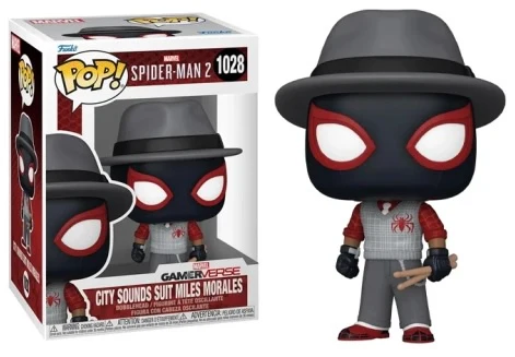 Funko POP! B: Marvel Spider-Man 2 - Marvel Gamerverse City Sounds Suit Miles Morales #1028 Bobble-Head Figure