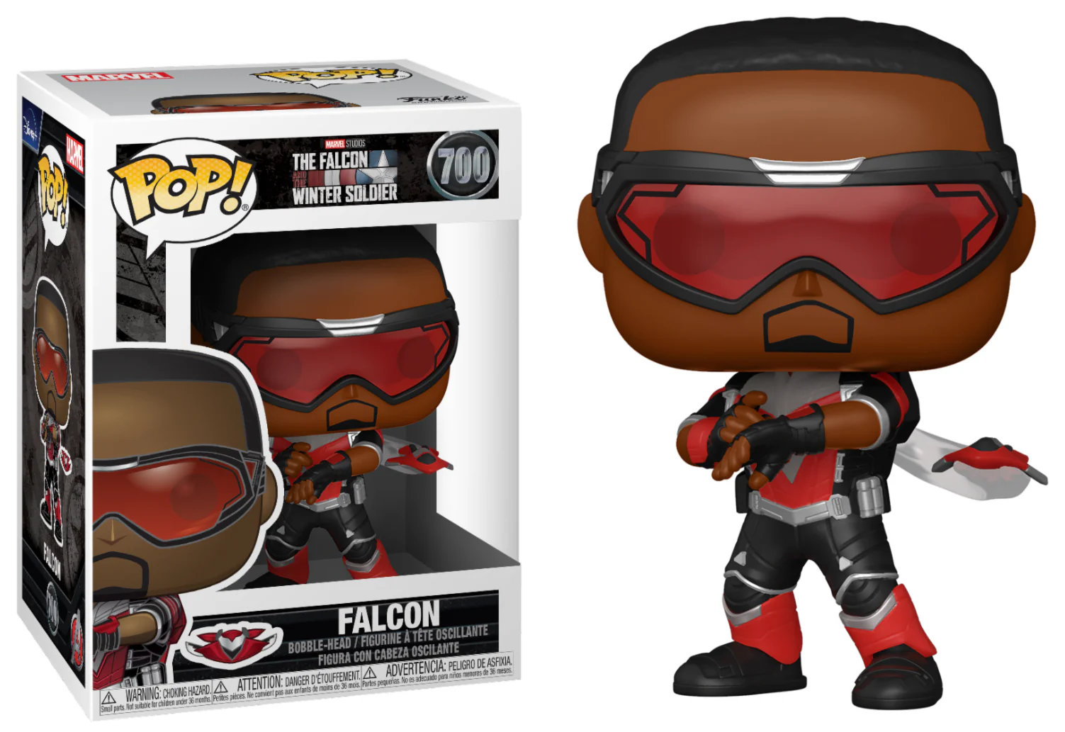 Funko POP! B: Marvel Studios The Falcon and the Winter Soldier - Falcon #700 Bobble-Head Figure (Pre-Owned, Box Wear)