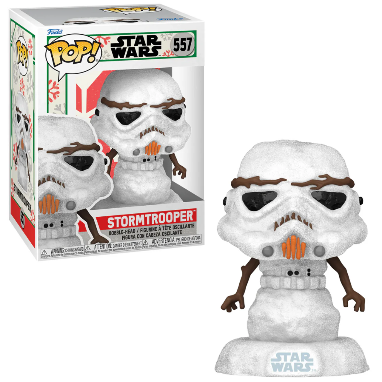 Funko POP! B: Star Wars - Stormtrooper (Snowman) #557 Bobble-Head Figure (Pre-owned)