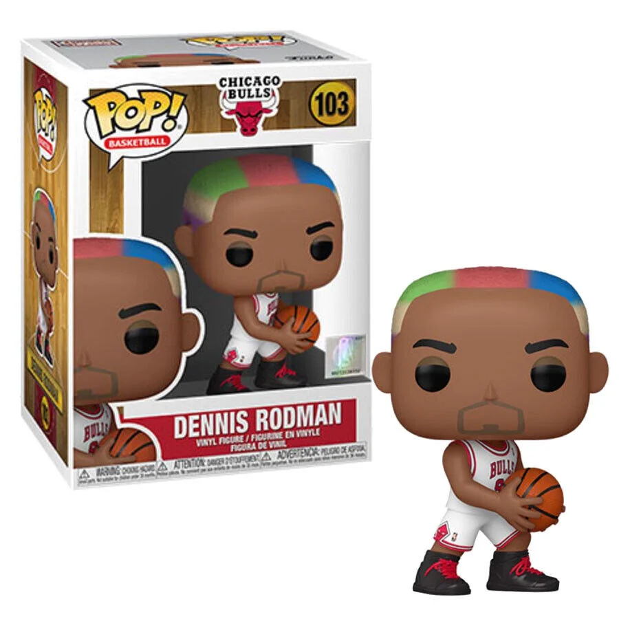 Funko POP! Basketball: Chicago Bulls White Jersey Dennis Rodman #103 Vinyl Figure