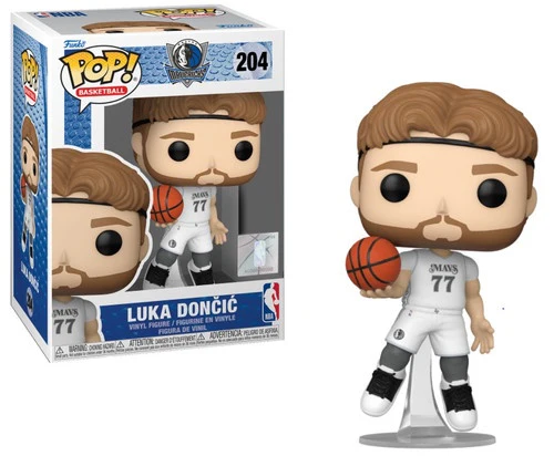 Funko POP! Basketball: Dallas Mavericks 2024 City Edition White Jersey - Luka Doncic #204 Vinyl Figure