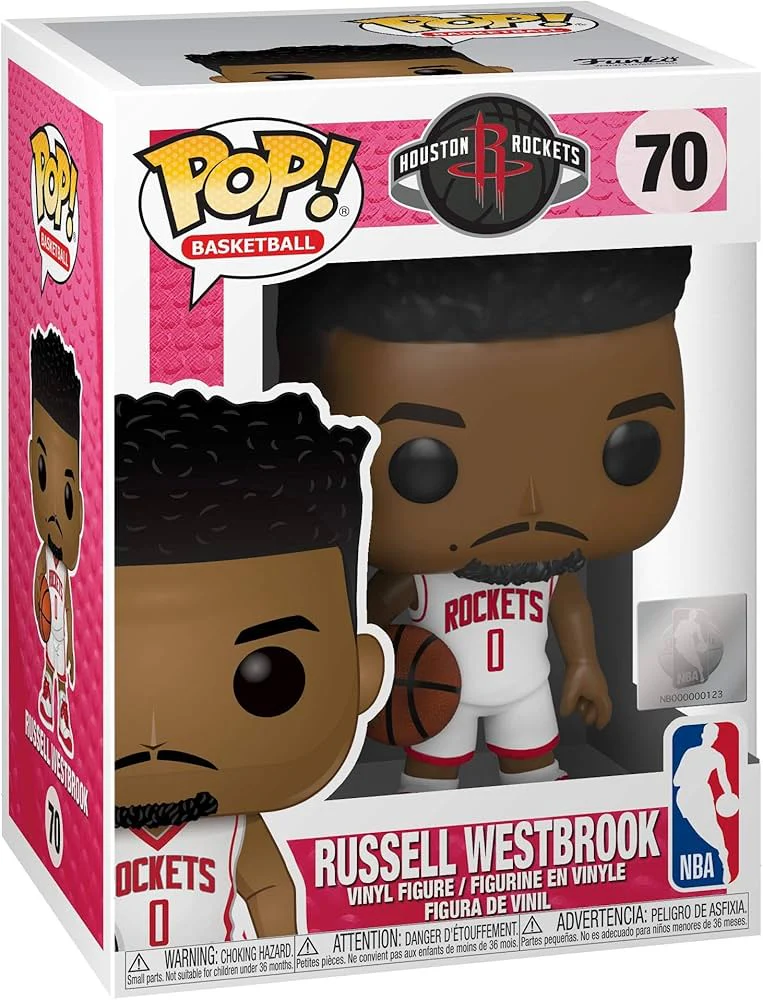 Funko POP! Basketball: Houston Rockets White Jersey - Russell Westbrook #70 Vinyl Figure