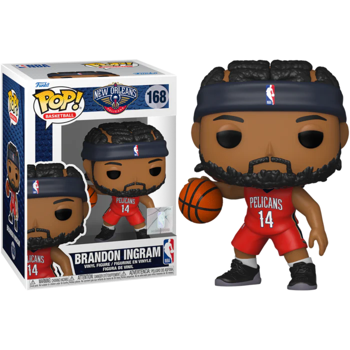 Funko POP! Basketball: Orleans Pelicans Red Jersey - Brandon Ingram #168 Vinyl Figure
