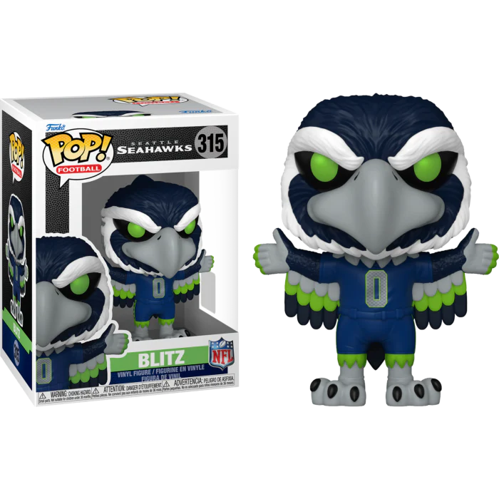 Funko POP! Football Mascot: Seattle Seahawks Blue Jersey - Blitz #315 Vinyl Figure