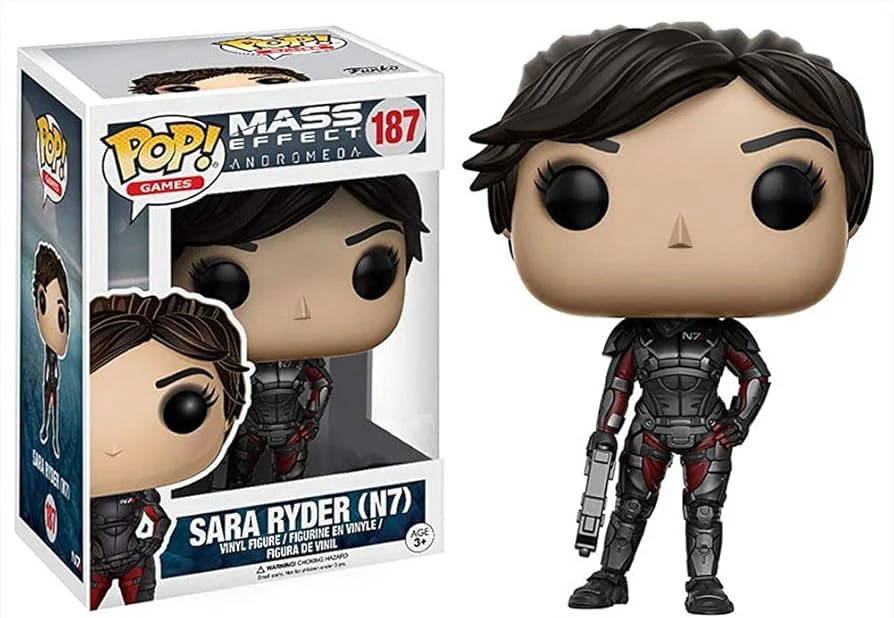 Funko POP! Games: Mass Effect Andromeda - Sara Ryder (N7) #187 Exclusive Vinyl Figure (Pre-owned, Box Wear)