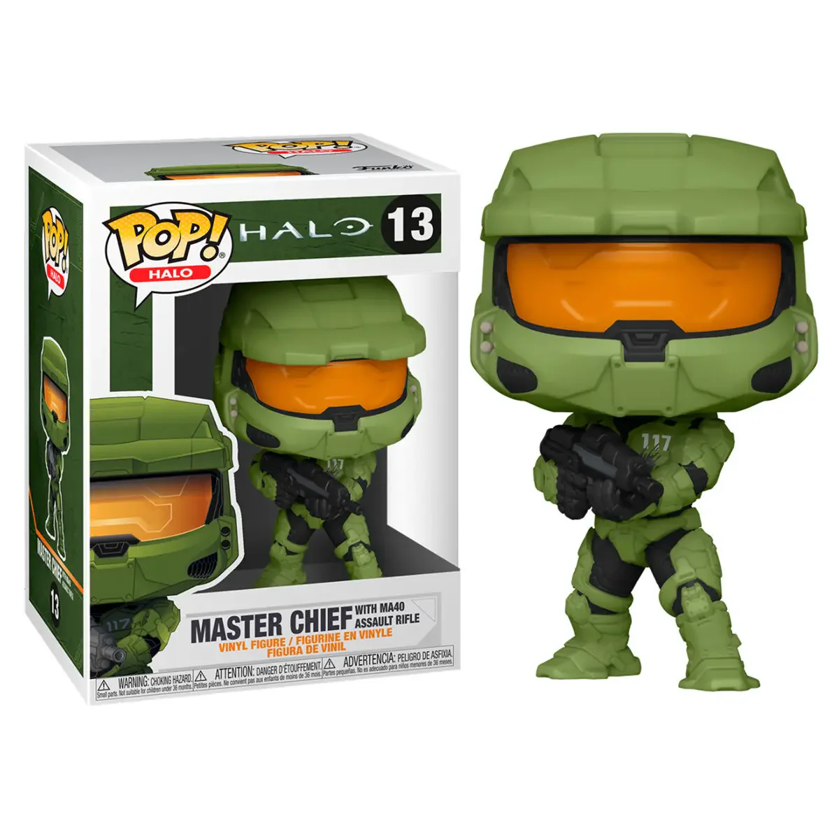 Funko POP! Halo: Halo Infinite - Master Chief with MA40 Assault Rifle #13 Vinyl Figure