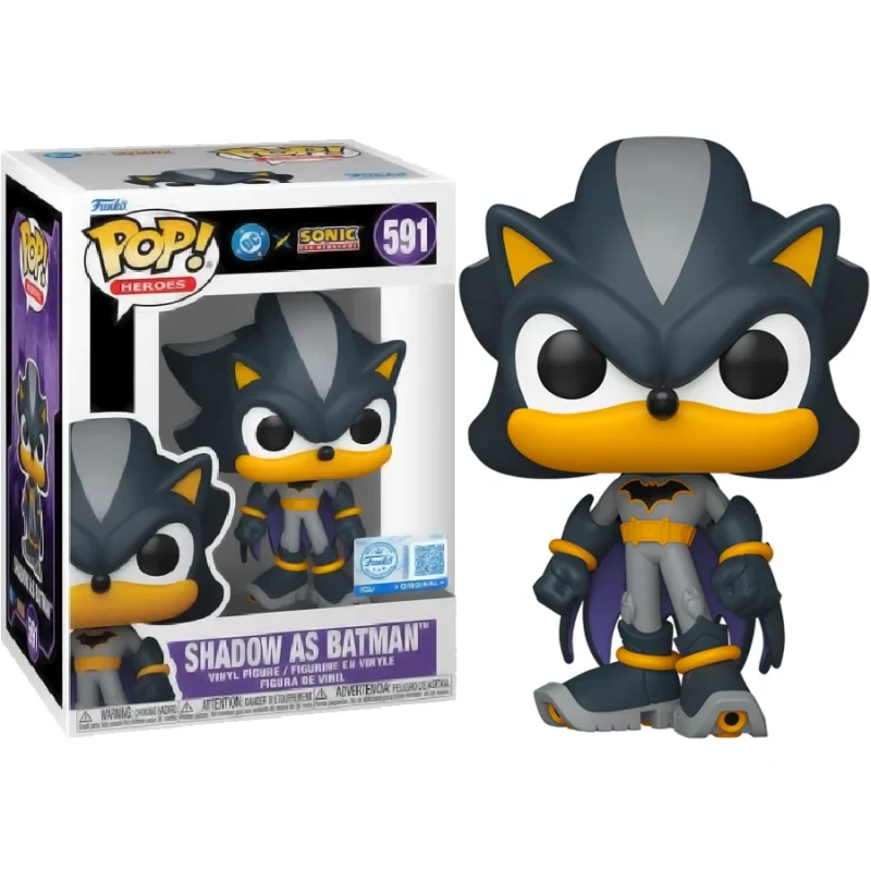 Funko POP! Heroes: DC Comics x Sonic the Hedgehog - Shadow as Batman #591 Vinyl Figure