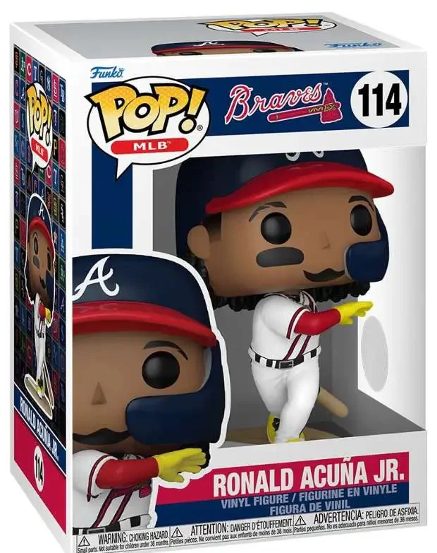 Funko POP! MLB: Atlanta Braves White Jersey - Ronald Acuna JR. #114 Vinyl Figure
