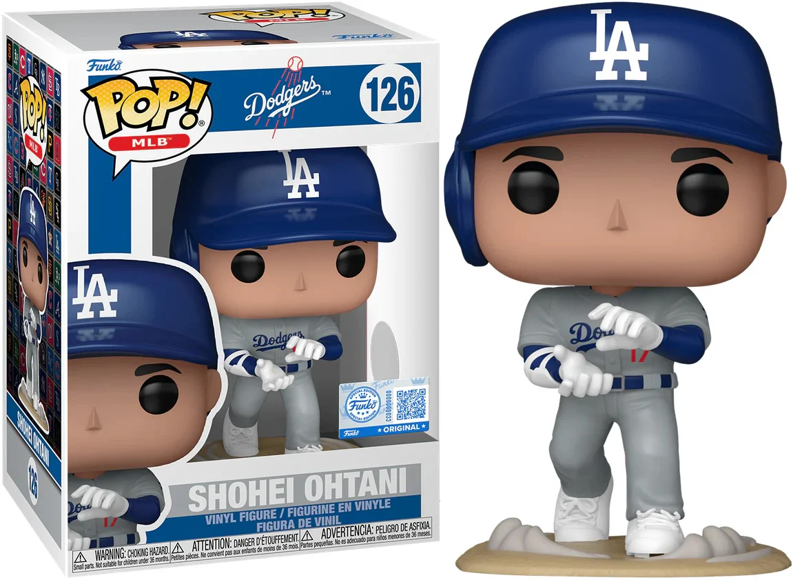 Funko POP! MLB: Los Angeles Dodgers Grey Jersey - Shohei Ohtani #126 Vinyl Figure