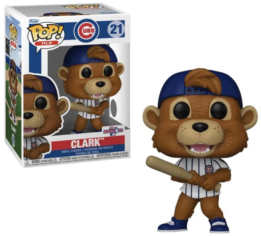 Funko POP! MLB Mascot: Chicago Cubs White Jersey - Clark #21 Vinyl Figure