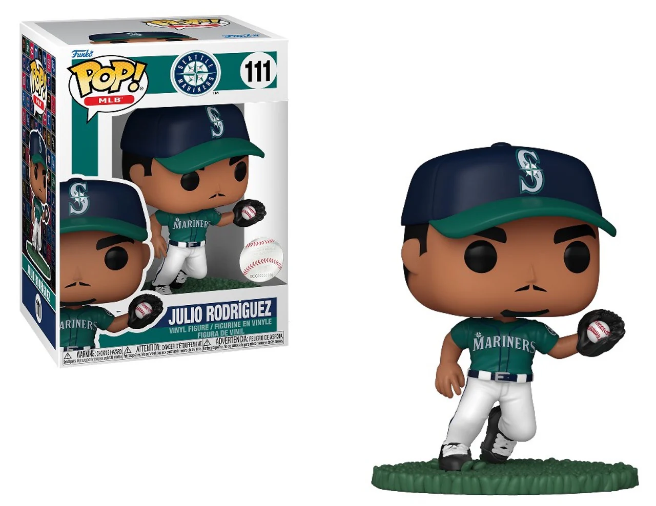 Funko POP! MLB: Seattle Mariners Teal Jersey - Julio Rodriguez #111 Vinyl Figure