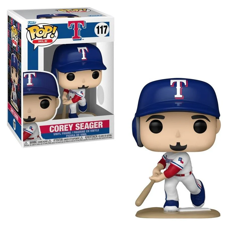Funko POP! MLB: Texas Rangers White Jersey - Corey Seager #117 Vinyl Figure