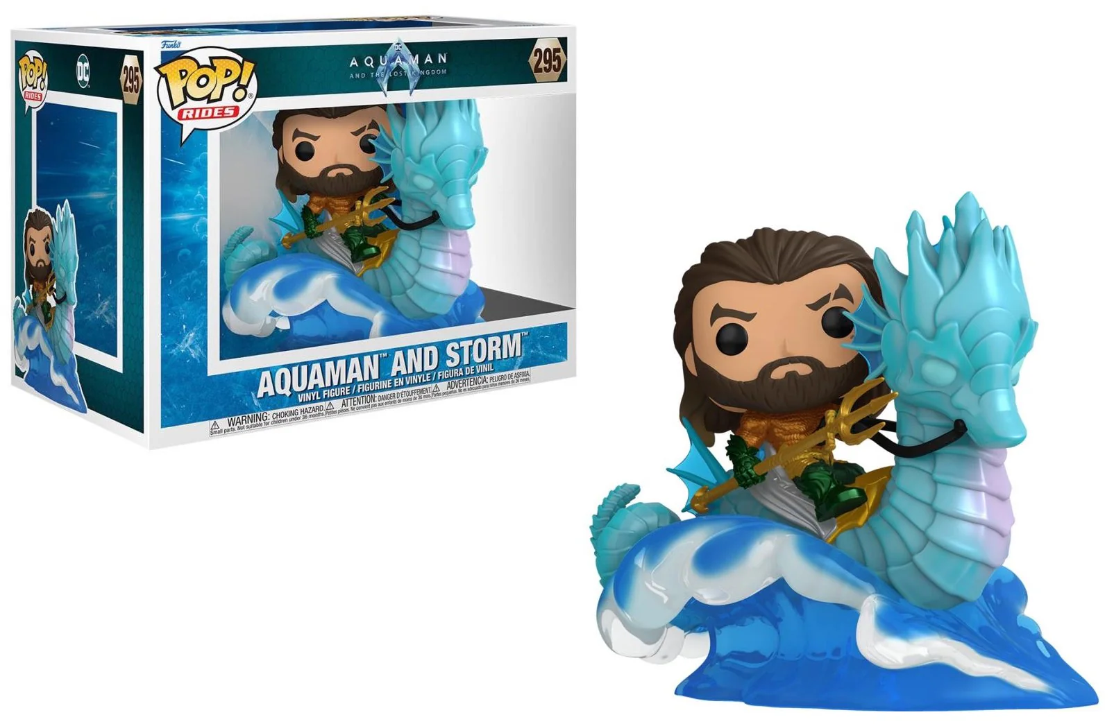 Funko POP! Rides: DC Aquaman and the Lost Kingdom - Aquaman and Storm #295 Vinyl Figure (Box Wear)