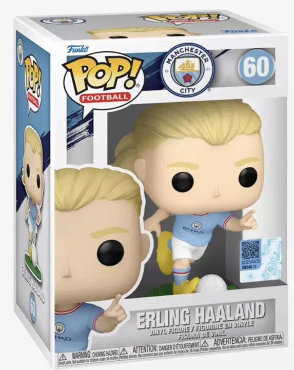 Funko POP! Soccer: Manchester City FC Blue Jersey - Erling Haaland #60 Vinyl Figure
