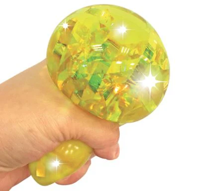 Glittery Squeeze Balls - Assorted Colours (1 Random Glitter Ball) - Image 2