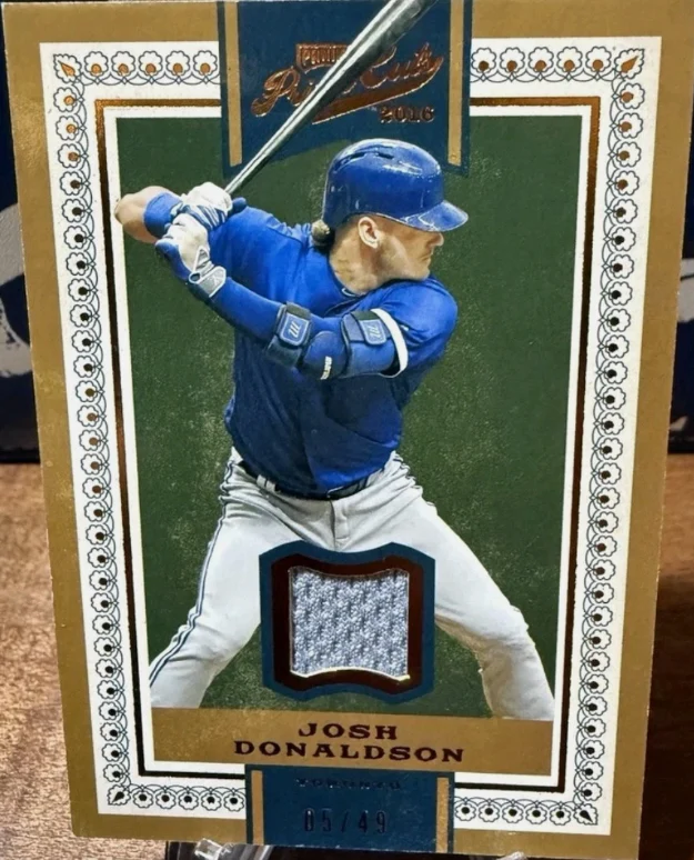 Josh Donaldson - Toronto Blue Jays - Game-Used Worn Swatch Relic Jersey Memorabilia Card - Sports Card Single (Randomly Selected, May Not Be Pictured)