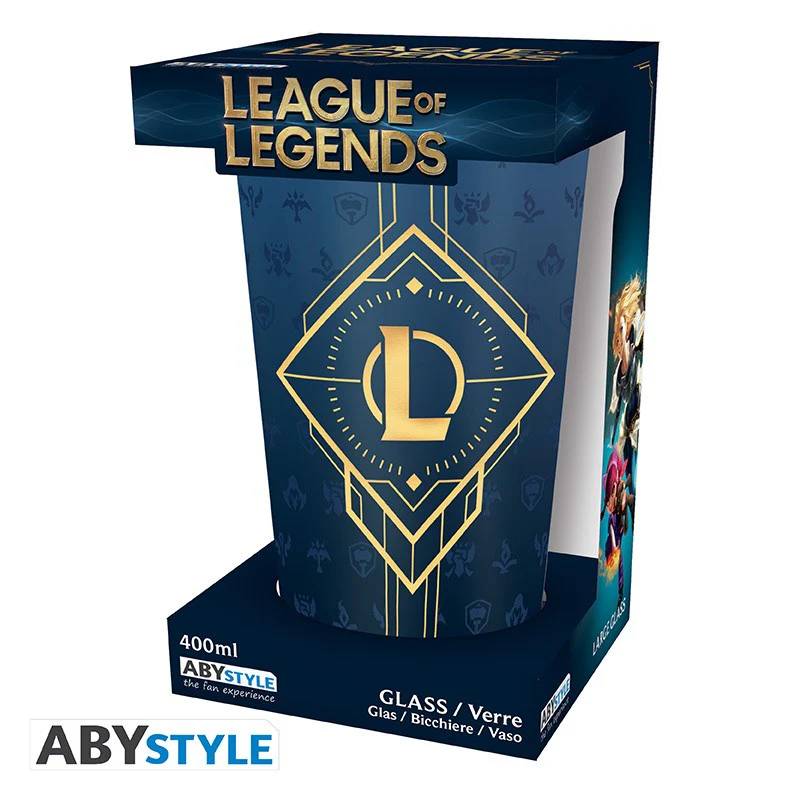 League of Legends Large Glass Hexteck Logo 400ml