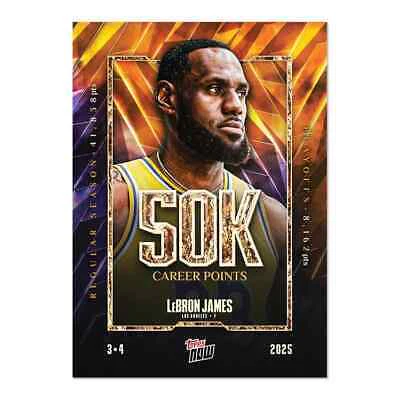 LeBron James - 2025 Topps NOW® Basketball Card #12