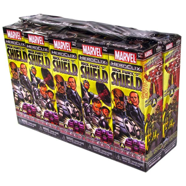 Marvel Heroclix Nick Fury, Agent of S.H.I.E.L.D. (Shield) Booster Brick 10ct