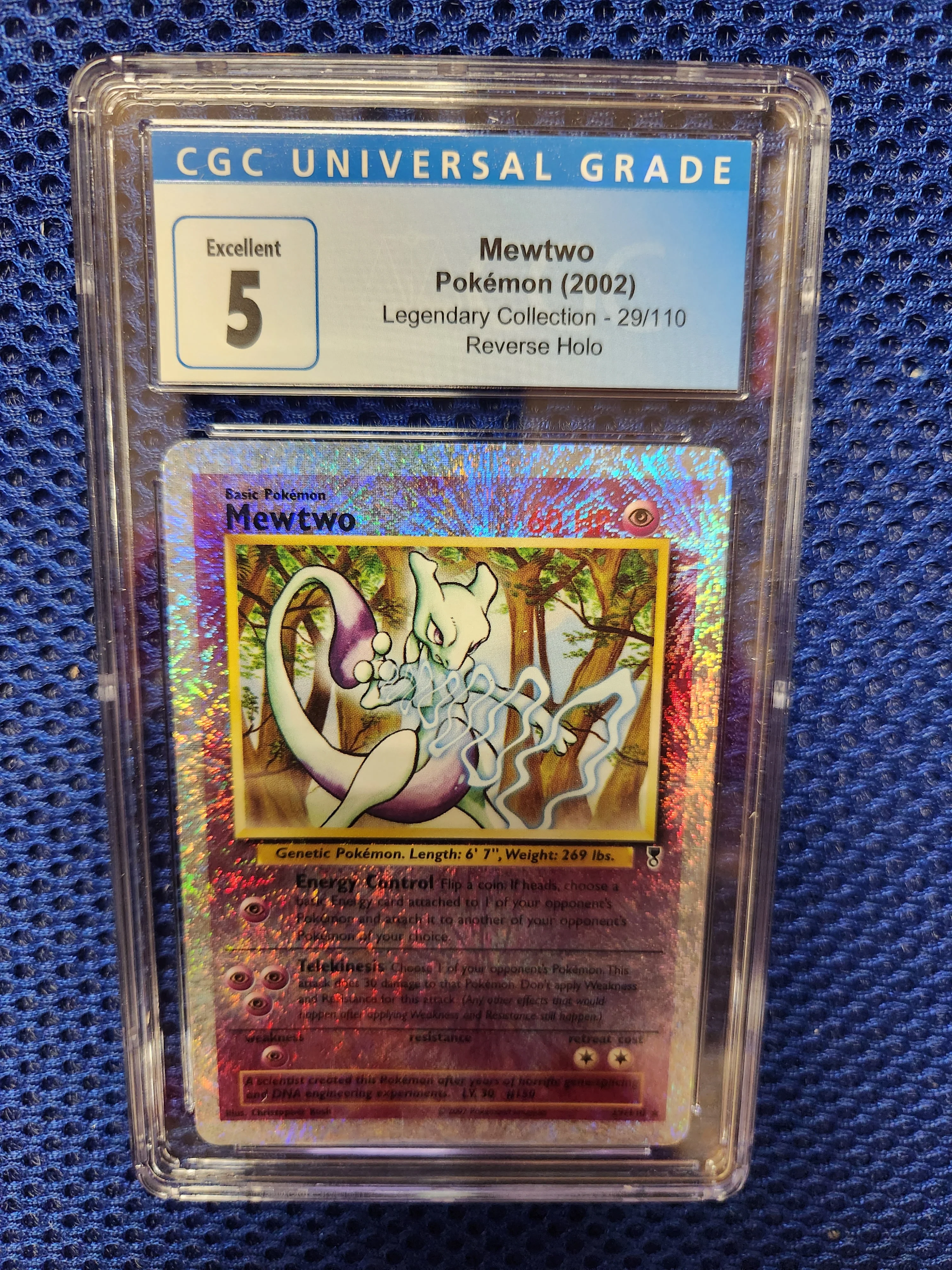 Mewtwo - Pokemon (2002) Legendary Collection - 29/110 - Reverse Holo - CGC Graded 5