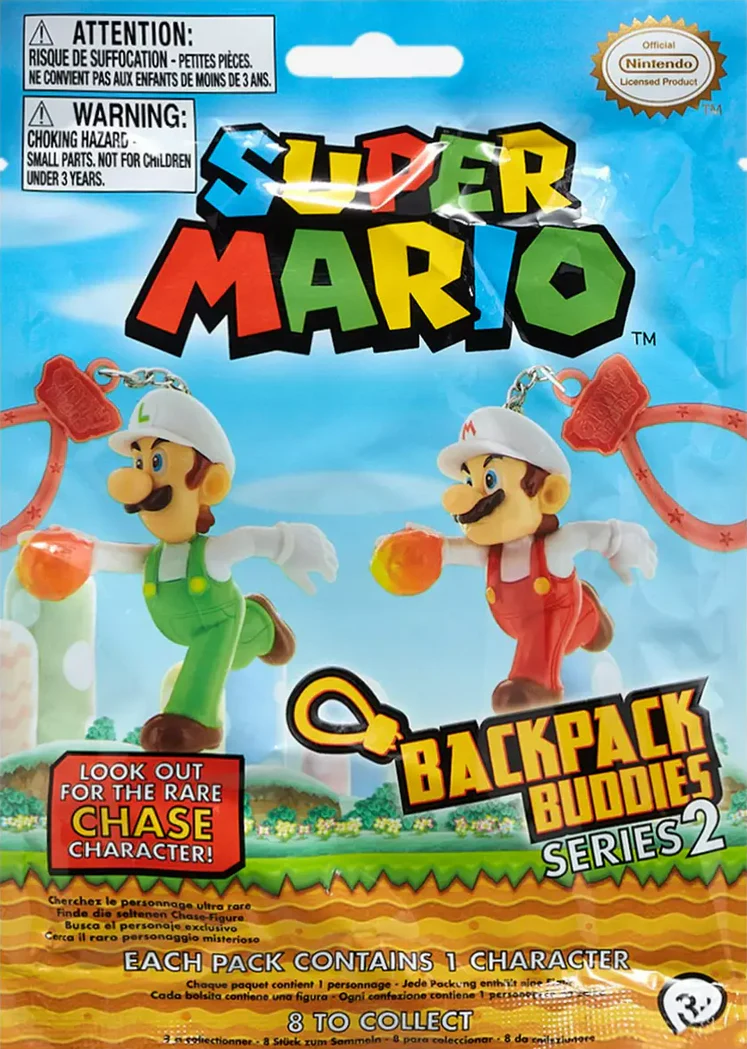 Nintendo Super Mario Back Buddies Series 2 Clip on Figure Bling Bag (1 Randomly Selected) - Image 2