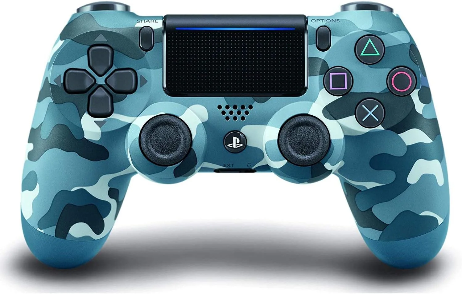 (OEM, Front Lit) Playstation 4 PS4 Dualshock 4 Wireless Controller Blue Camo - PS4 (Pre-owned)