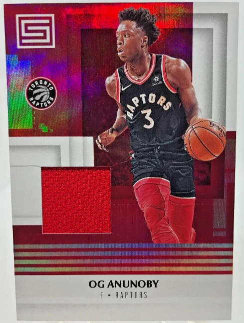 OG Anunoby - In Toronto Raptors Jersey - Game-Used Worn Swatch Relic Jersey Memorabilia Card - Sports Card Single (Randomly Selected, May Not Be Pictured)